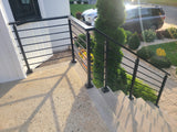 Modern Square Stairs Balcony Hand Rail Staircase Railing Kit - Aluminium