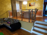 Modern Square Stairs Balcony Hand Rail Staircase Railing Kit - Aluminium