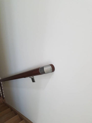 ADA Compliant Wall Return for a Round Handrail - Aluminium