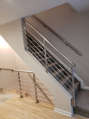 Modern Stairs Balcony Hand Rail Staircase Railing Kit - Aluminium Knee Wall Board