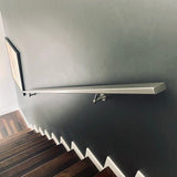 LED Square Flat Wall Mount Modern Stair Hand Rail Staircase Railing Kit - Aluminium
