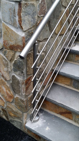 Modern Stairs Balcony Backyard Porch Patio Hand Rail Staircase Railing Kit - Aluminium Top Connected