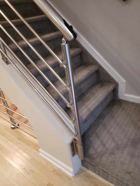 Knee High Railing Modern Stairs Balcony Hand Rail Staircase Railing Kit - Aluminium Knee ...