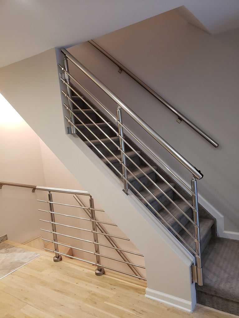 Knee High Railing Modern Stairs Balcony Hand Rail Staircase Railing Kit - Aluminium Knee ...