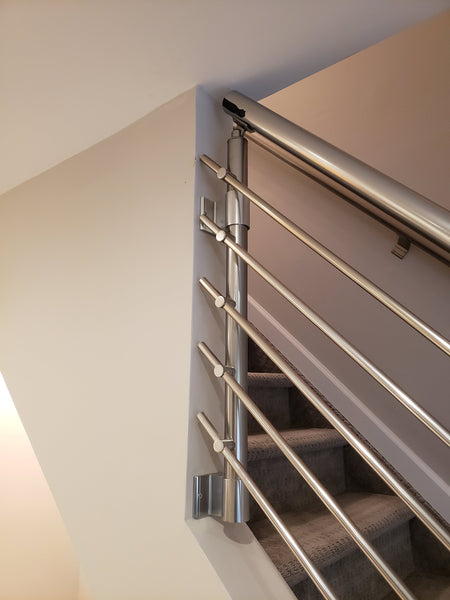 Knee High Railing Modern Stairs Balcony Hand Rail Staircase Railing Kit - Aluminium Knee ...