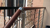 Modern Stairs Balcony Backyard Porch Patio Hand Rail Staircase Railing Kit - Dark Brown Top Connected